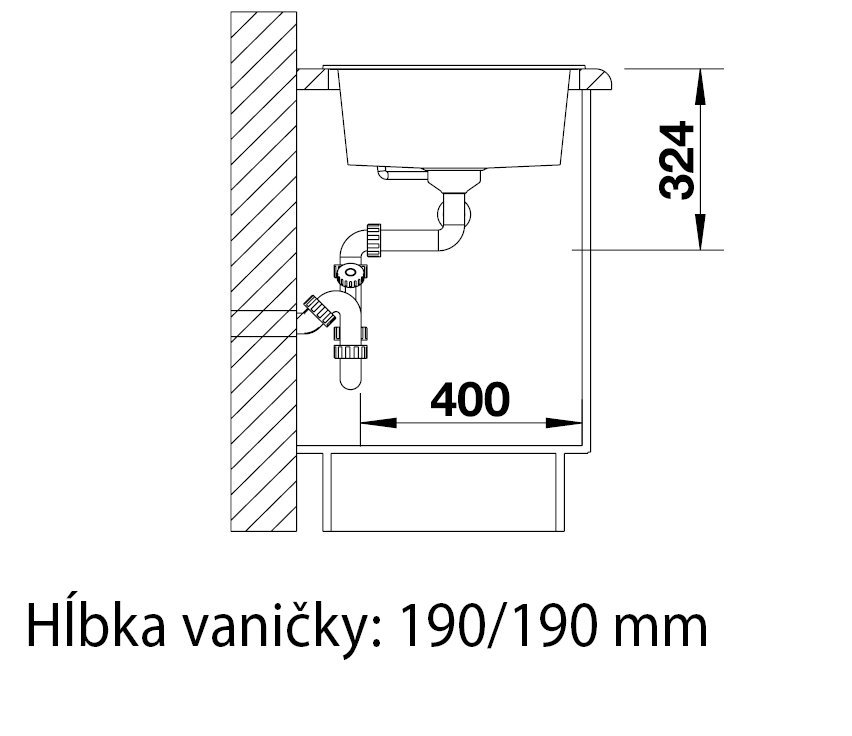 Blanco Metra 9 biela soft vanička vľavo