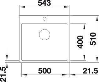 Blanco Subline 500 IF/A SteelFrame antracit s tiahlom