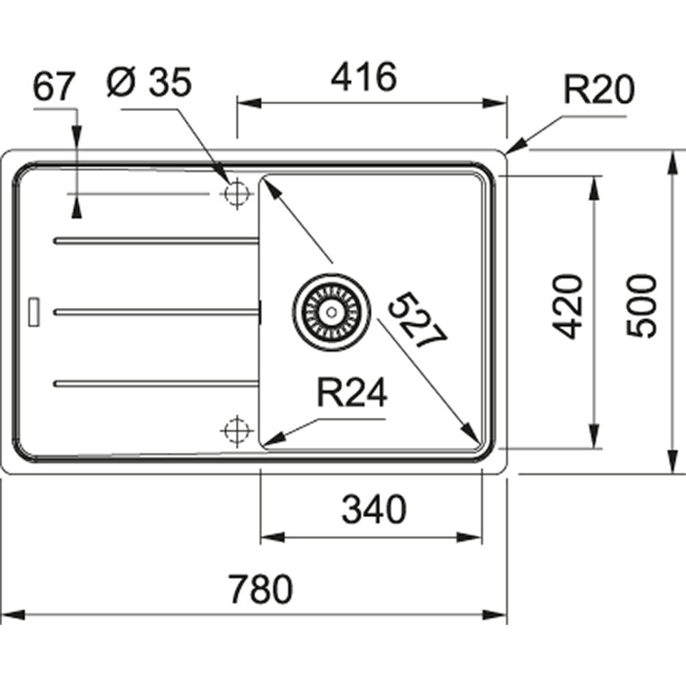 Franke Basis BFG 611-78 Fragranit matná čierna