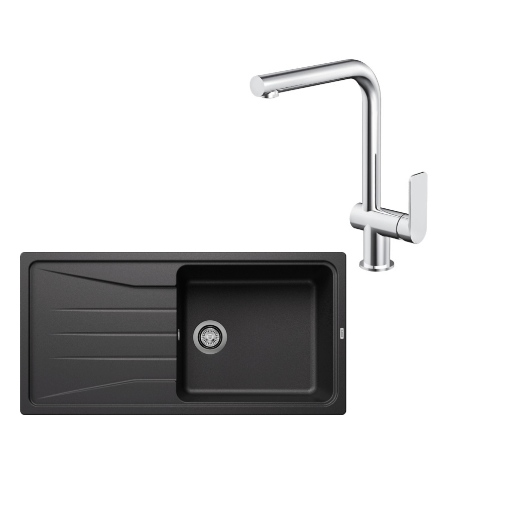 SET191 - Gránitový drez Blanco Sona XL 6 S antracit + Kuchynská batéria Rosan S2 238201 chróm
