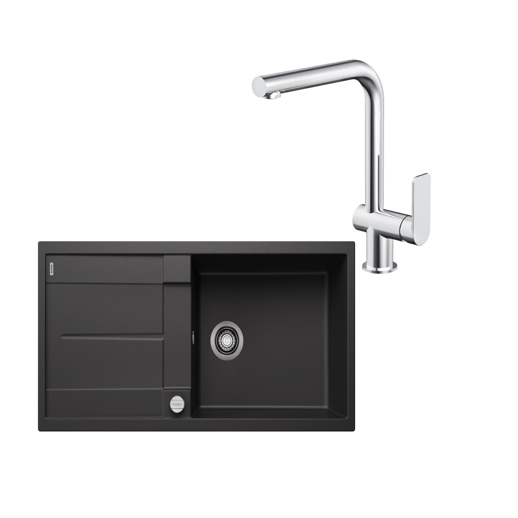 SET651 - Gránitový drez Blanco Metra XL 6 S antracit + Kuchynská batéria Rosan S2 238201 chróm