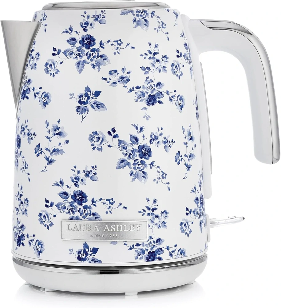 Laura Ashley rýchlovarná kanvica China Rose 1,7 l – kvetinová kanvica s retro dizajnom