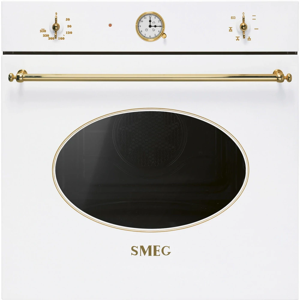 Vstavaná rúra Smeg Colonial SF68C1B biela/zlatá