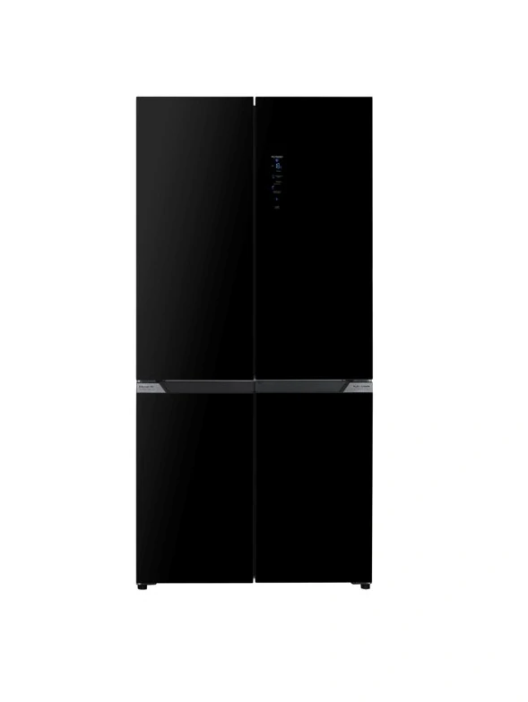 Evido Space Fit 505B americká chladnička s mrazničkou 505 l – 4 dvere – čierne sklo