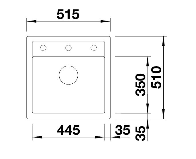 SET001 - Gránitový drez Blanco Dalago 5 antracit + Kuchynská batéria Rosan S2 238201 chróm