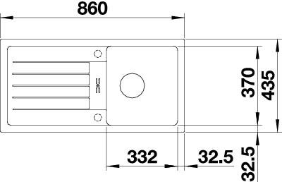 SET578 - Gránitový drez Blanco Favum 45 S sivá vulkán + Kuchynská batéria Rosan King JA381001 chróm