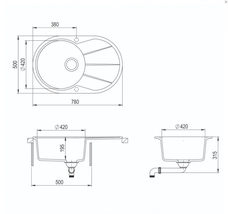 Aquasanita Clarus 780.0E čierna
