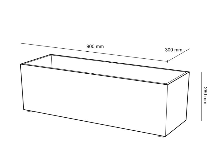 Granisil granitový kvetináč Kubi 90 cm béžová