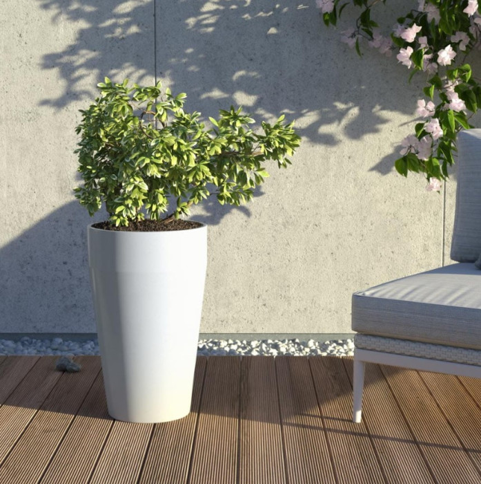 Granisil granitový kvetináč Monti 55 cm biela