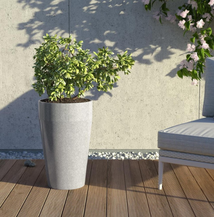 Granisil granitový kvetináč Monti 55 cm sivá