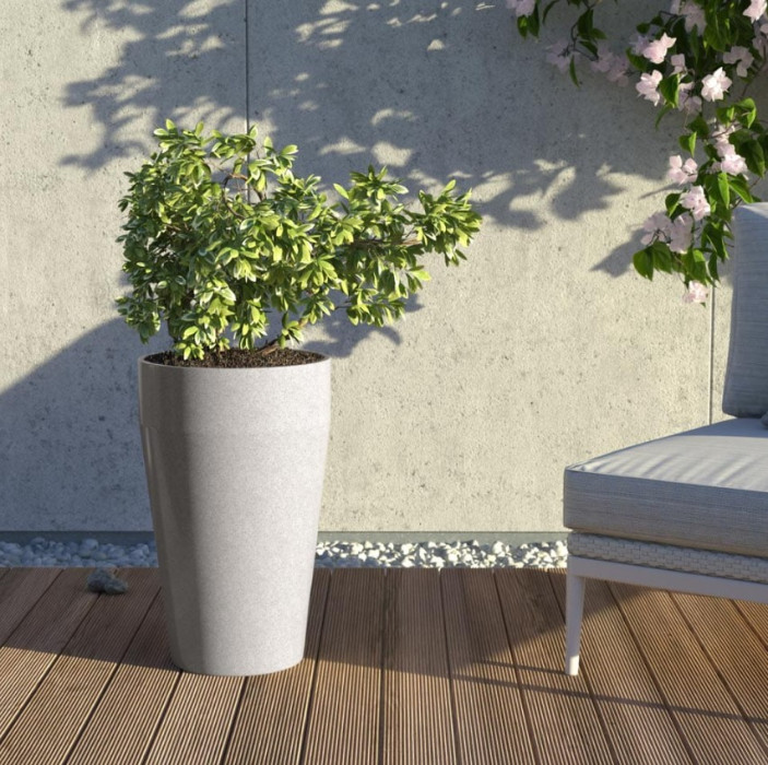 Granisil granitový kvetináč Monti 55 cm béžová
