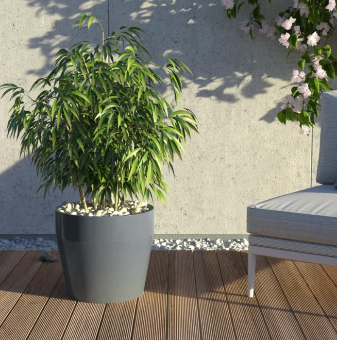 Granisil granitový kvetináč Monti 35 cm antracit