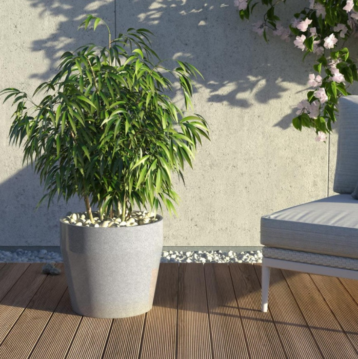 Granisil granitový kvetináč Monti 35 cm sivá