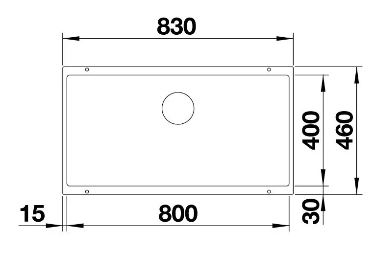 Blanco Subline 800-U antracit