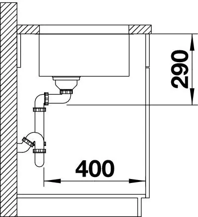 Blanco Andano 340-U nerez