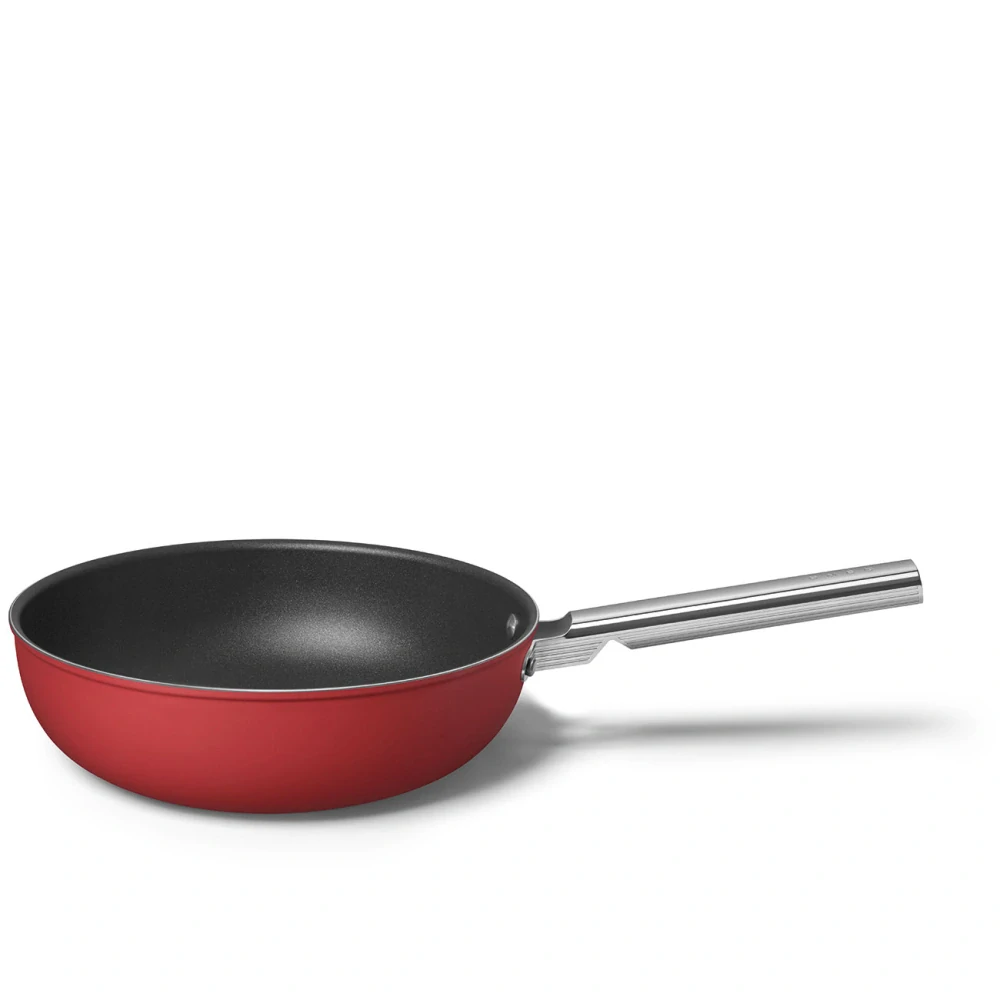 Nepřilnavý wok Smeg CKFW3001RDM červená