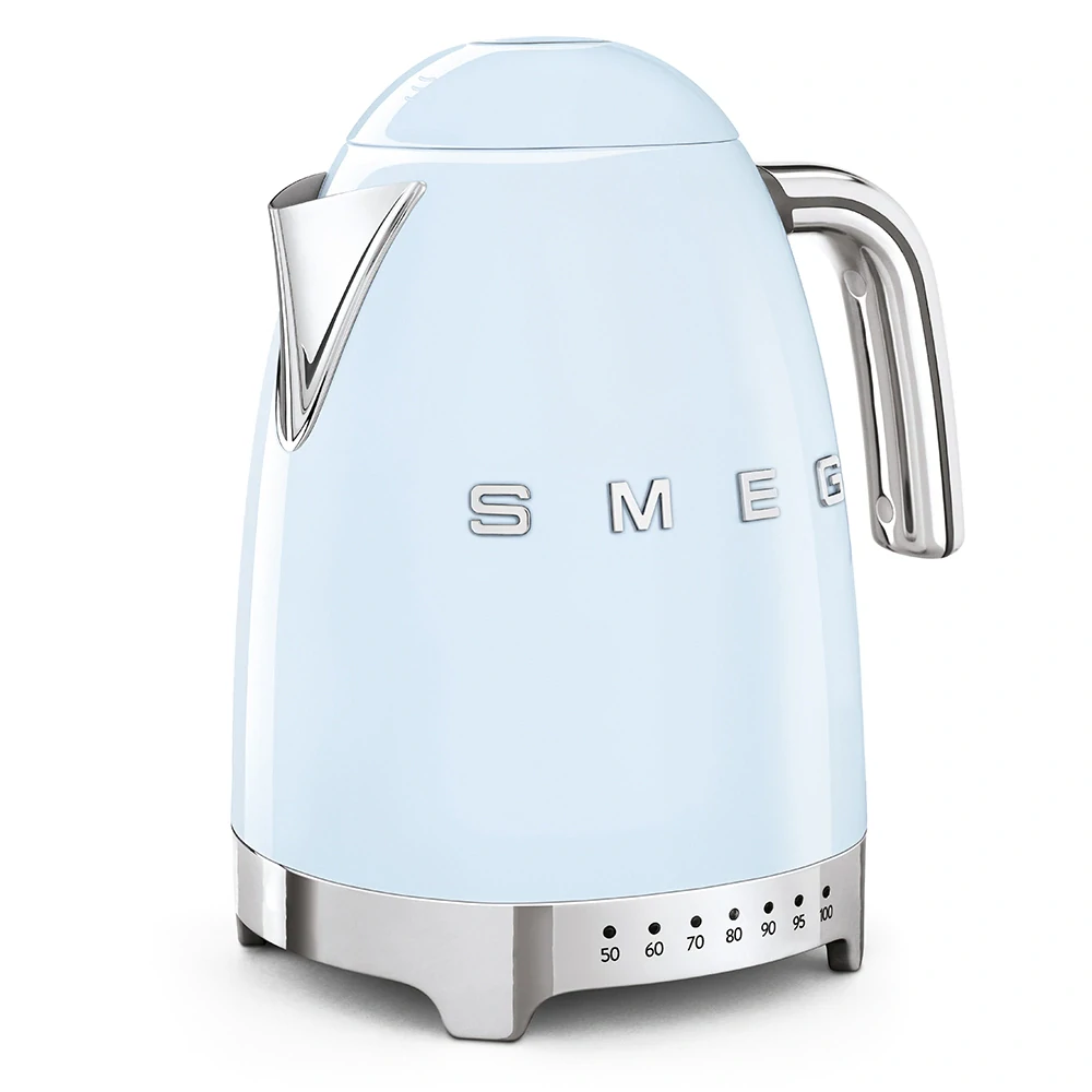 Rýchlovarná kanvica Smeg KLF04PBEU s variabilnou teplotou pastel modrá