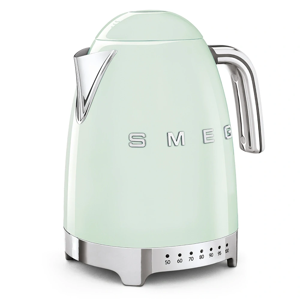 Rýchlovarná kanvica Smeg KLF04PGEU s variabilnou teplotou pastel zelená