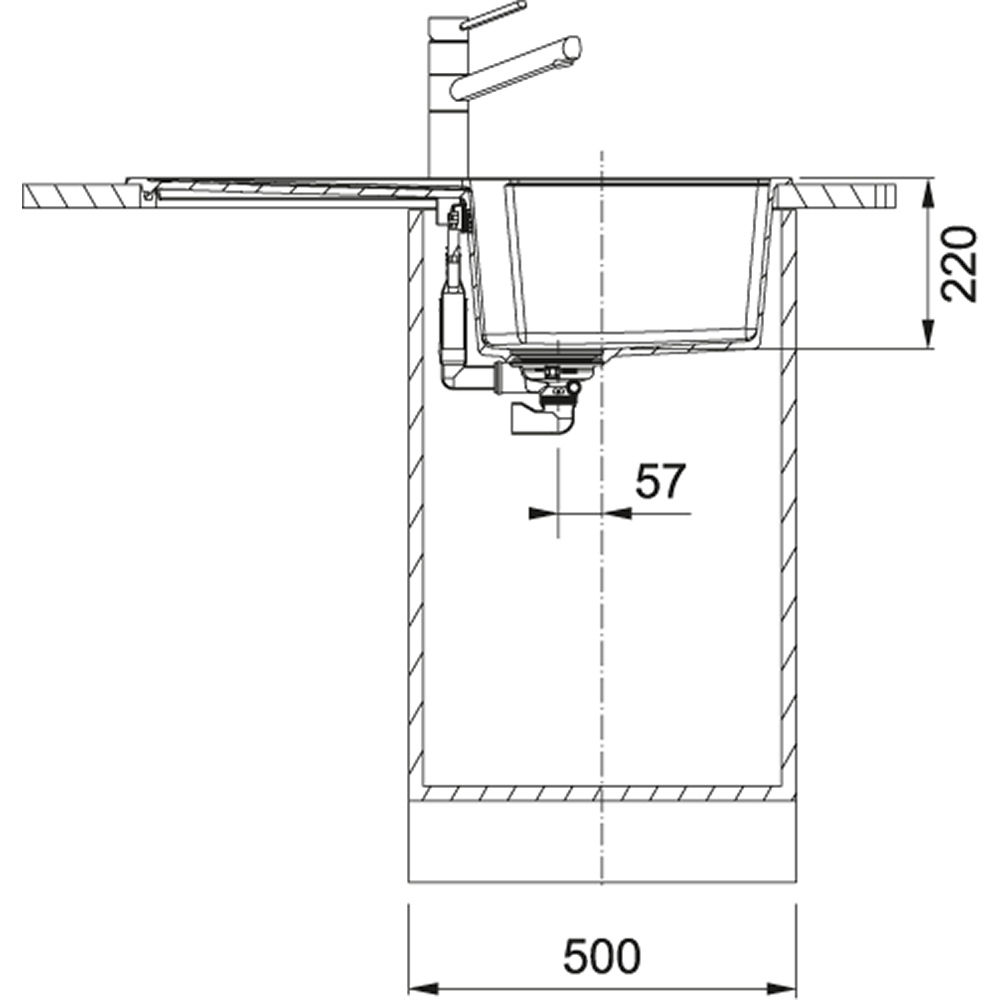 Franke Urban UBG 611-86 Fragranit Šedý kameň