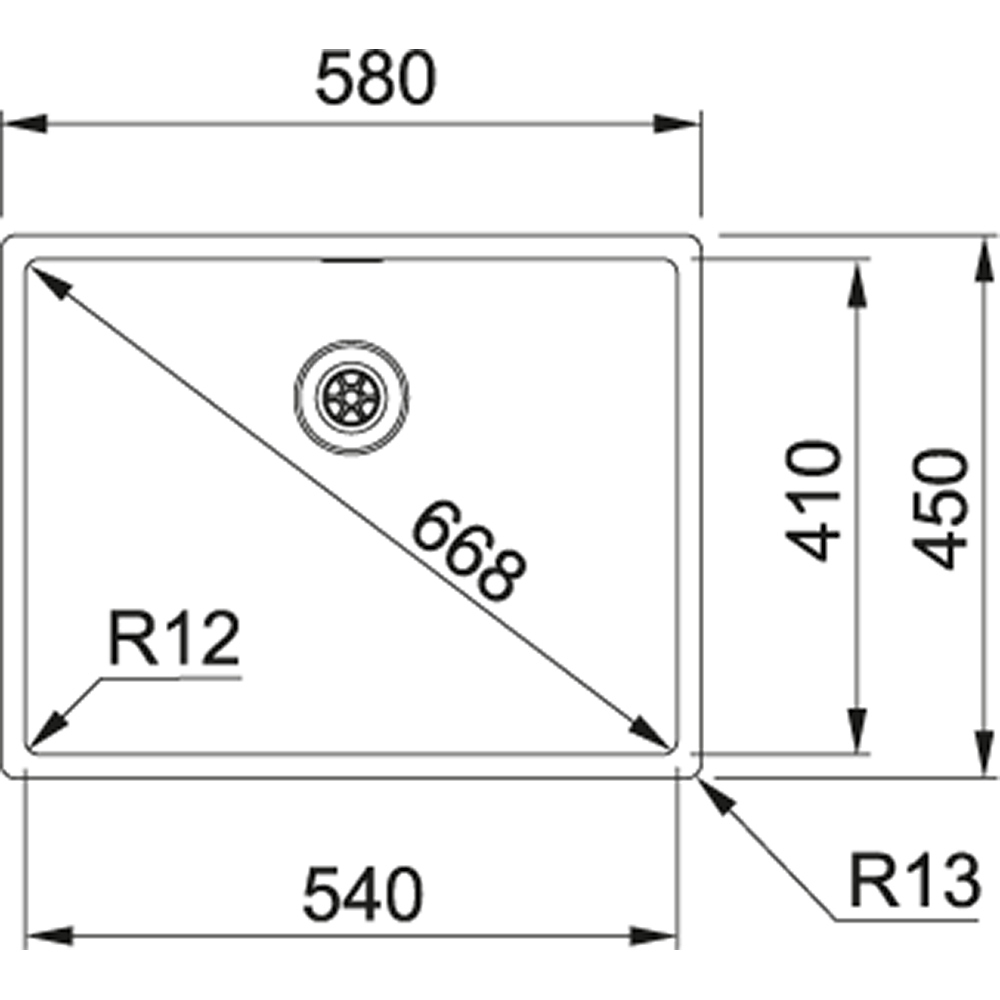 Franke Box BXX 210/110-54 nerez