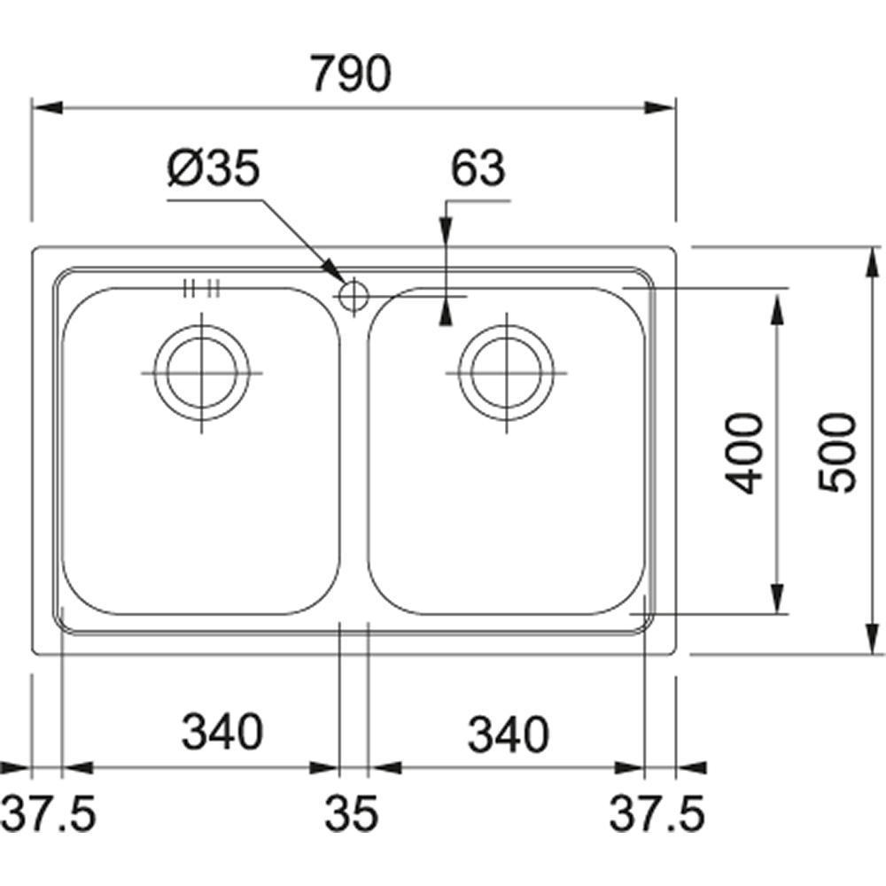 Franke Logica LLX 620 nerez