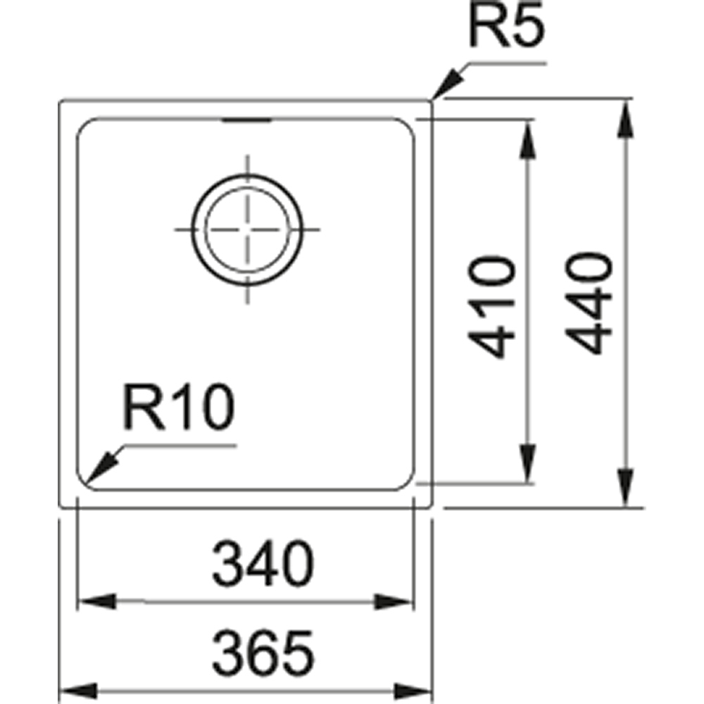 Franke Sirius SID 110-34 Tectonite Čierna