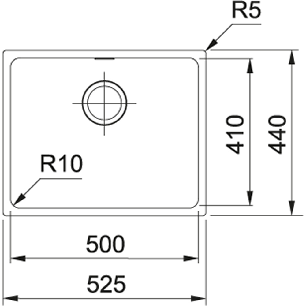 Franke Sirius SID 110-50 Tectonite Čierna