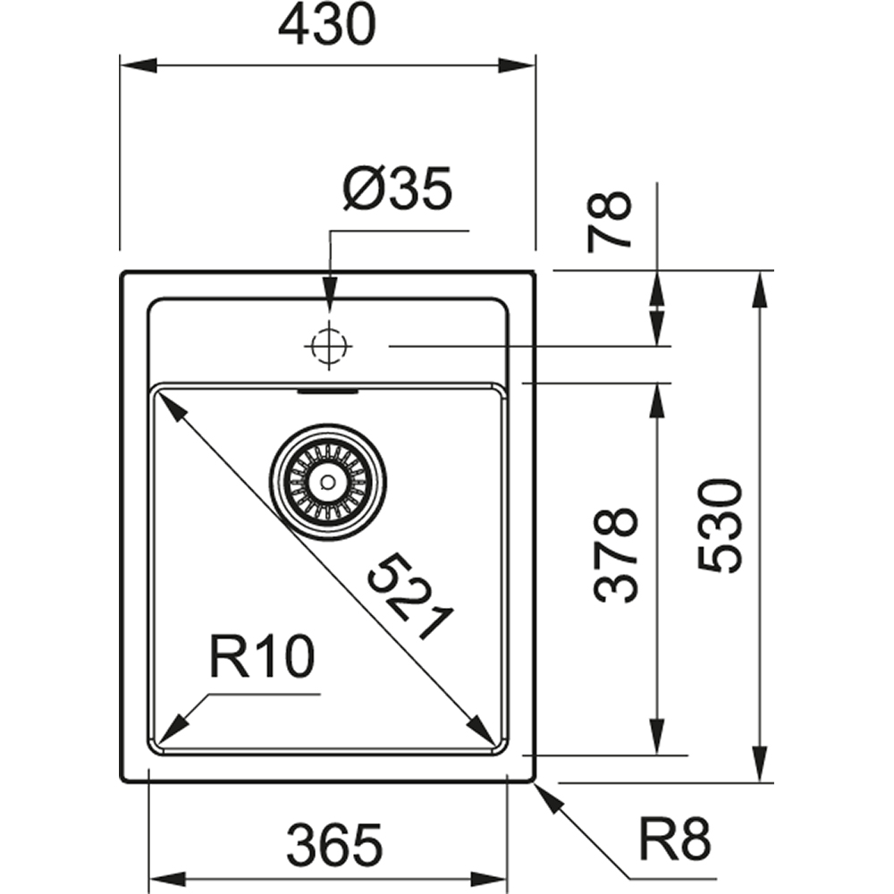 Franke Sirius SID 610-40 Tectonite Čierna