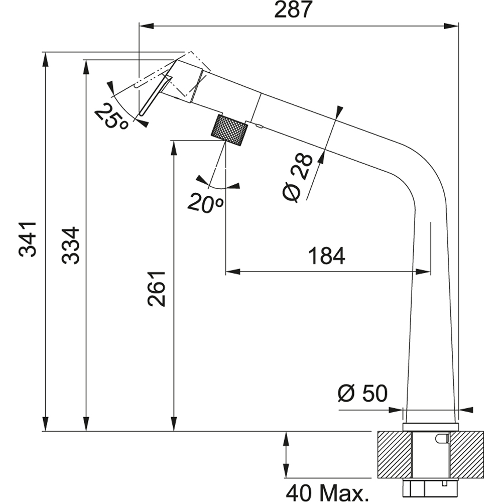 Franke FG 5185 ICON Bez sprchy Matná čierna