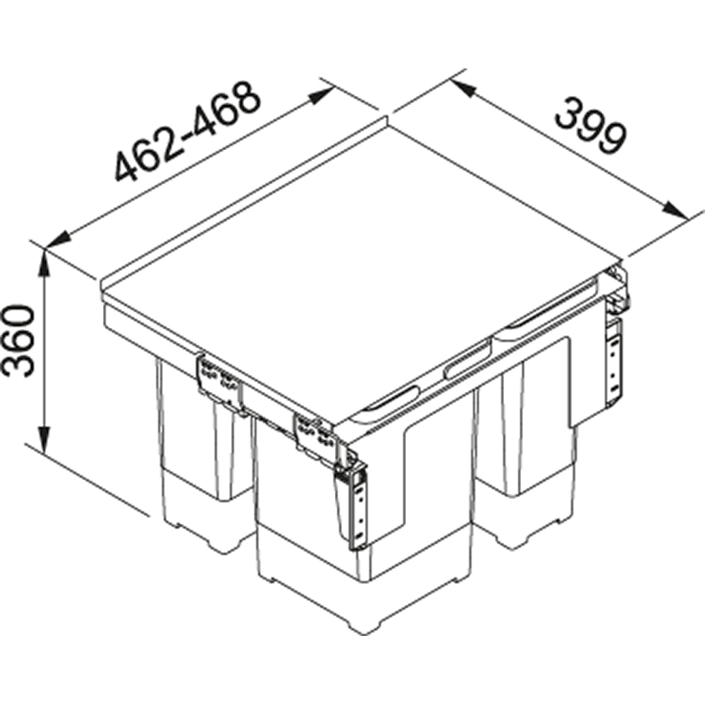 Franke Garbo 50-3 1x8l, 2x12l