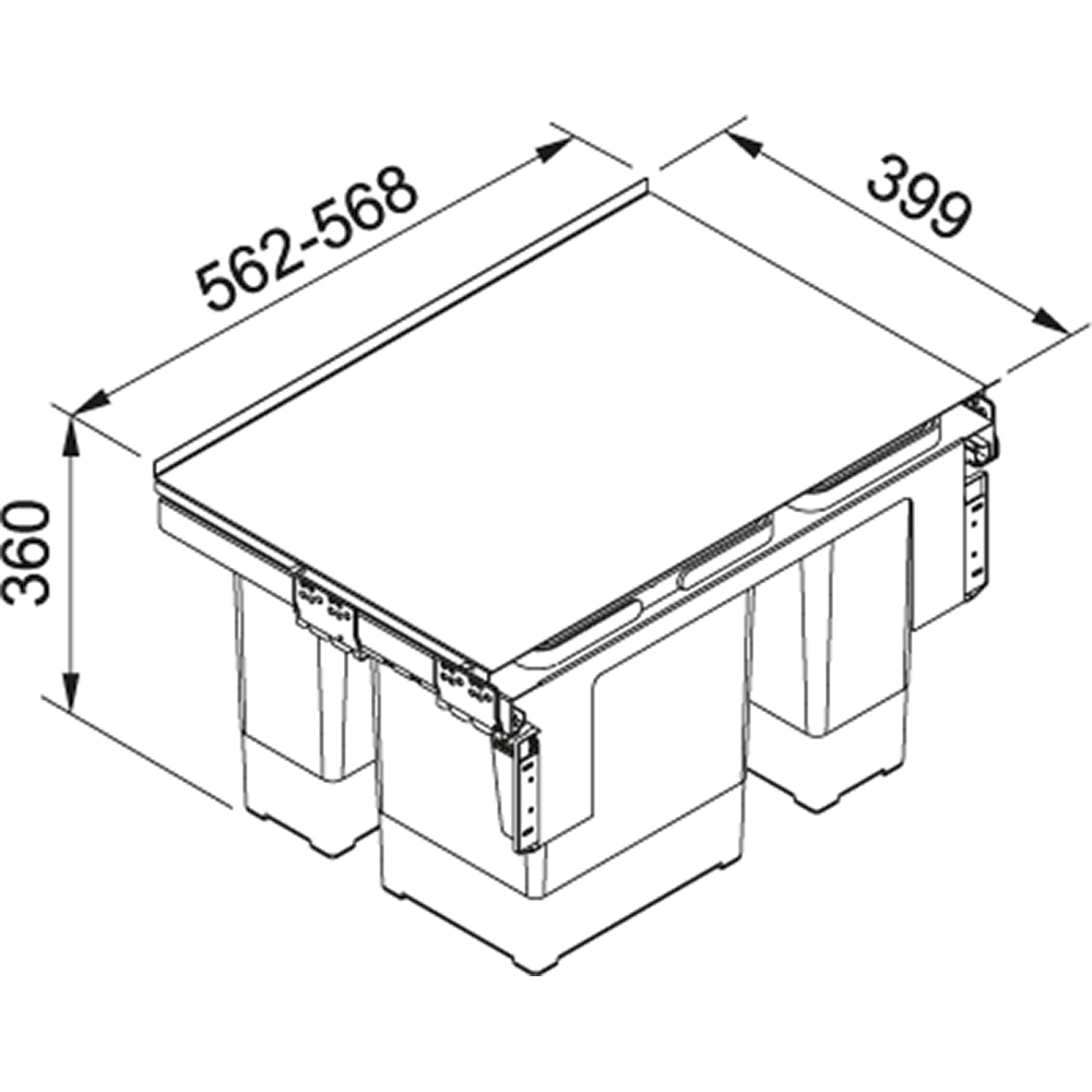 Franke Garbo 60-3 1x18l, 1x12l, 1x8l