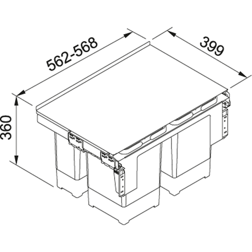 Franke Garbo 60-4 2x8l, 2x12l