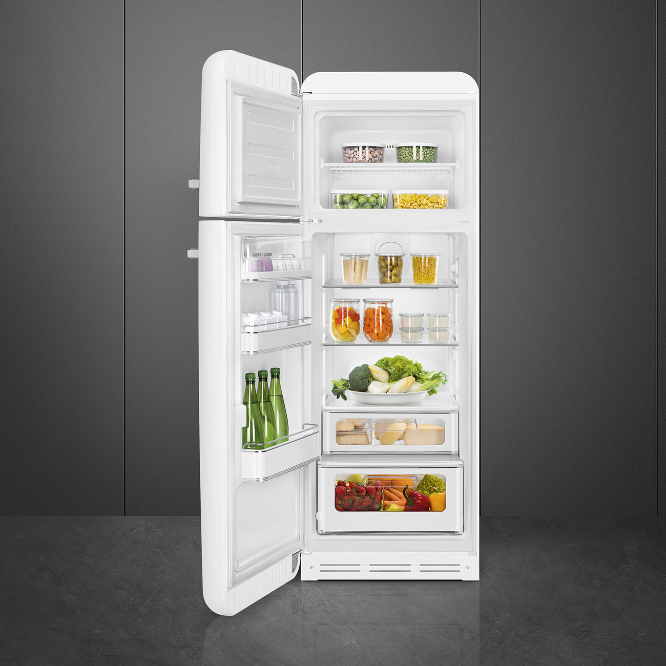 Kombinovaná chladnička s mrazičkou Smeg FAB30LWH5 biela ľavý pánt
