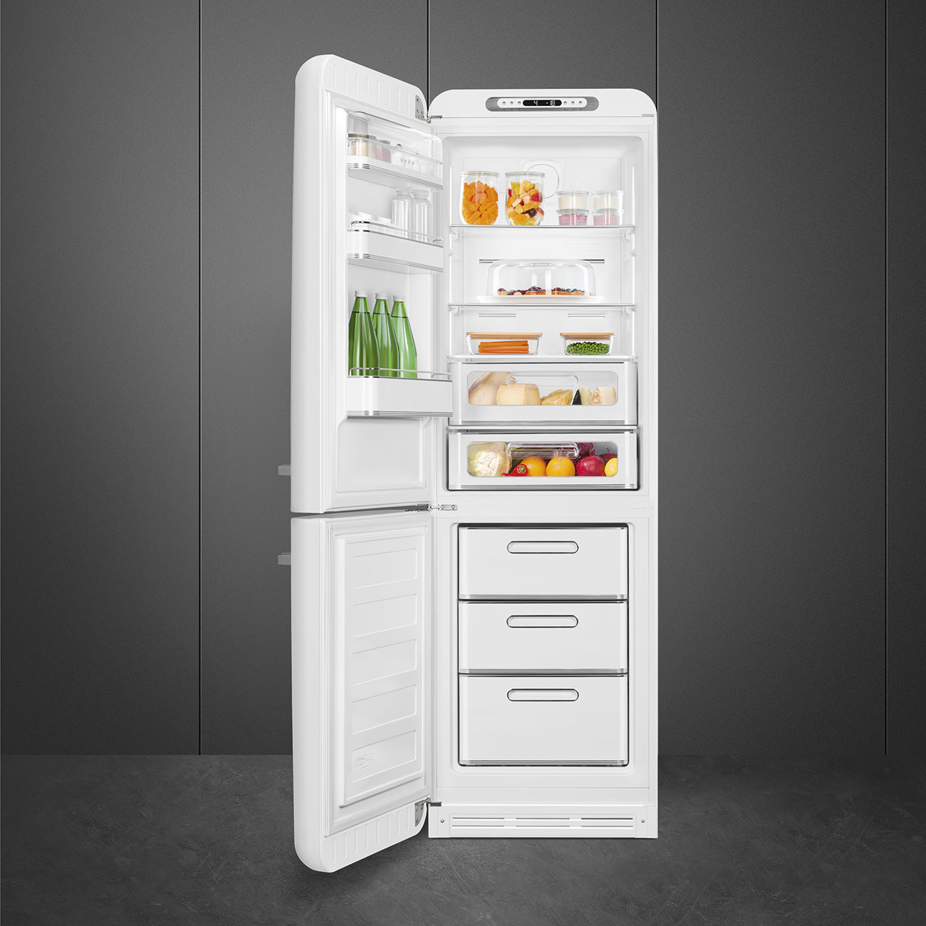 Kombinovaná chladnička s mrazničkou Smeg FAB32LWH5 biela ľavý pánt
