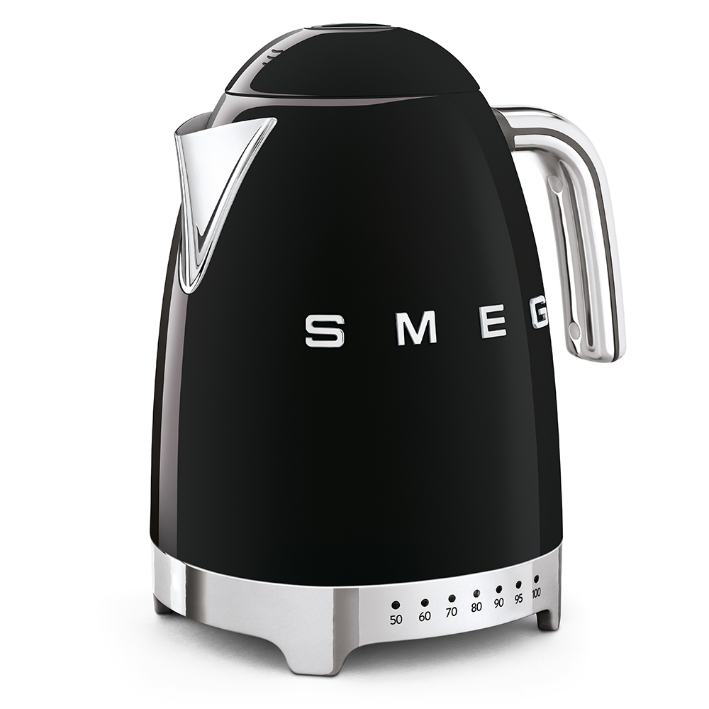 Rýchlovarná kanvica Smeg KLF04BLEU s variabilnou teplotou čierná