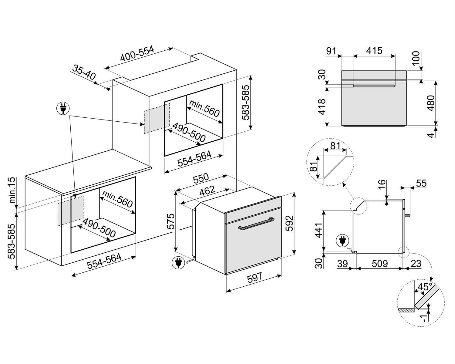 Vstavaná rúra Smeg Victoria SF6905P1 krémová