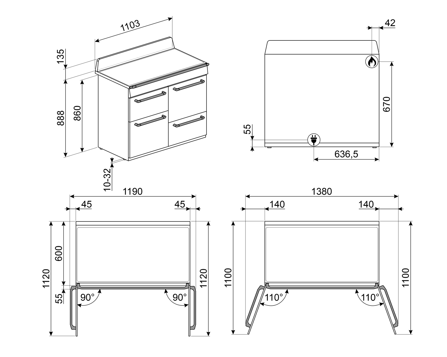 Plynový sporák Smeg Victoria TR4110X-1 nerez
