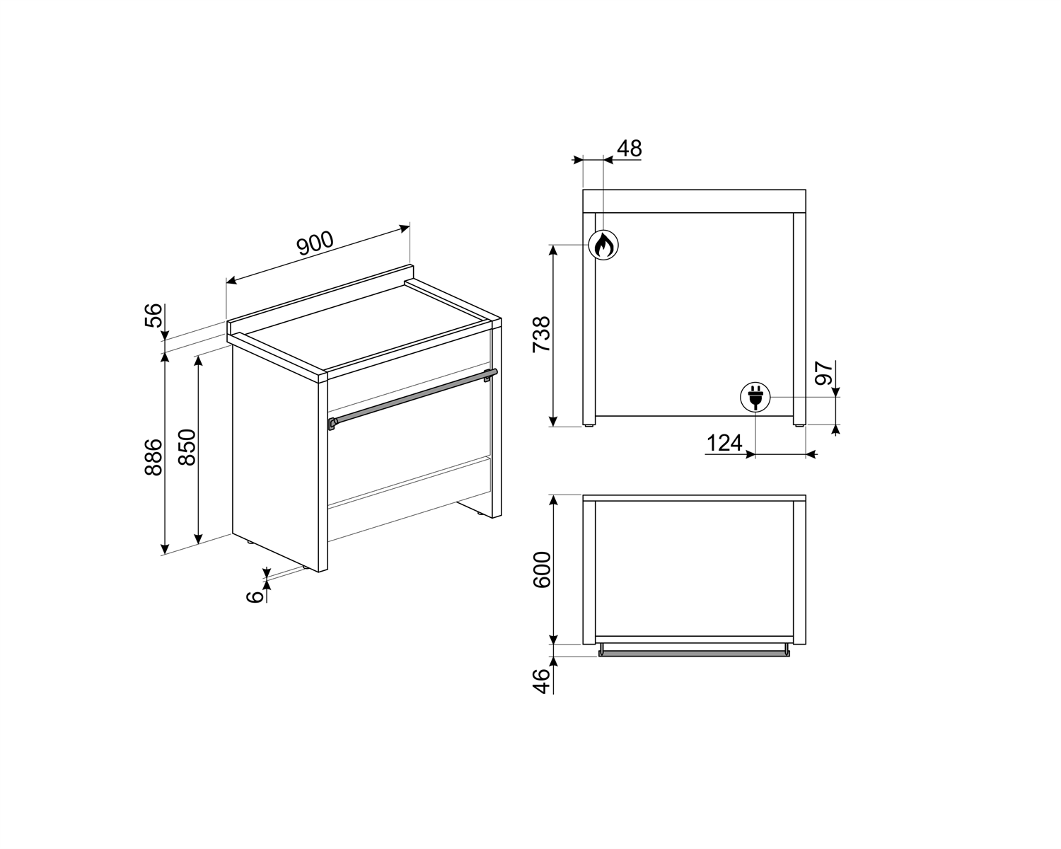 Plynový sporák Smeg Classic A1-9 nerez