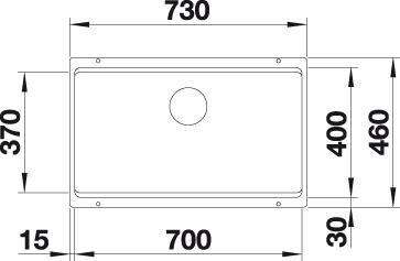 Blanco Etagon 700-U antracit + posuvné koľajničky