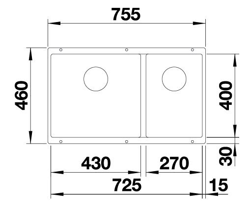 Blanco Subline 430/270-U biela