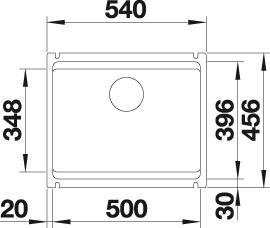 Blanco Etagon 500-U keramika čierna