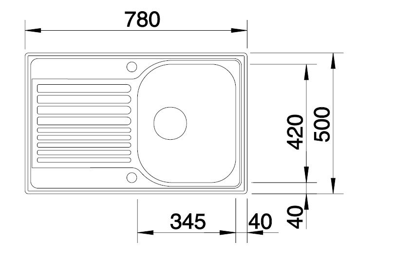 Blanco Tipo 45 S Compact nerez