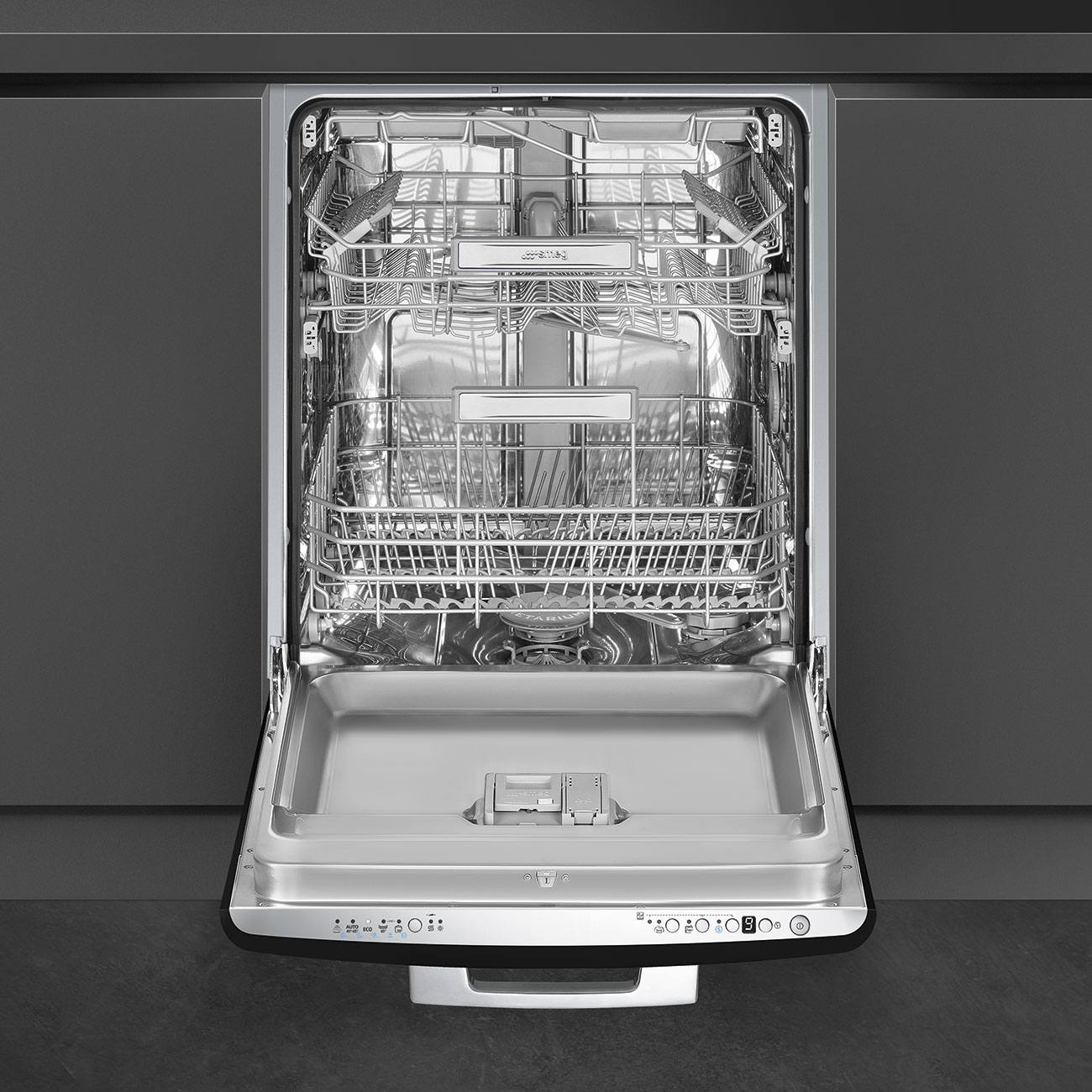 Umývačka riadu vstavaná Smeg Retro STFABBL3 čierna 