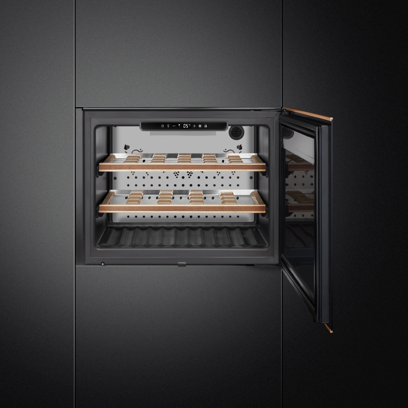 Vstavaná chladnička na víno Smeg Dolce Stil Novo CVI621NR3 čierna