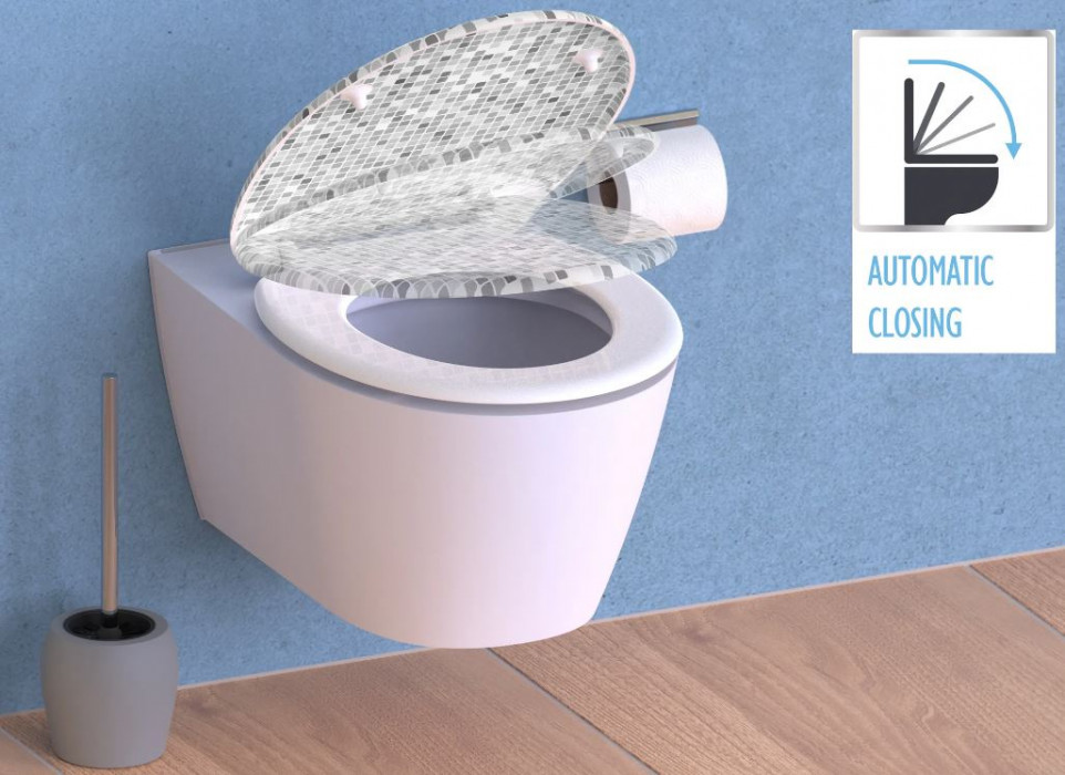Schütte Mosaik Grau | Duroplast, Soft Close