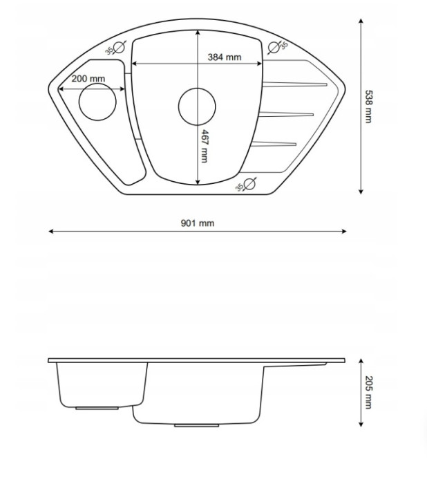 Granisil Zamora 910.10R čierna