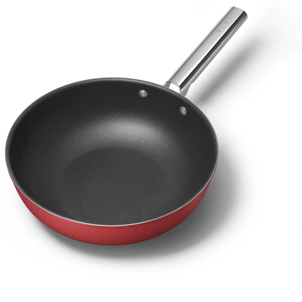 Nepřilnavý wok Smeg CKFW3001RDM červená