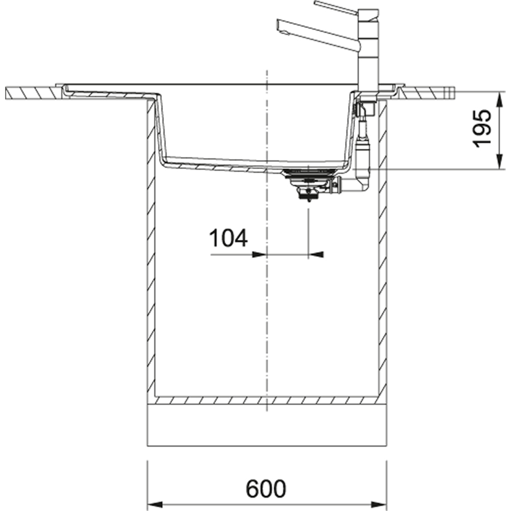 Franke Fresno FSG 611-88 Fragranit Šedý kameň