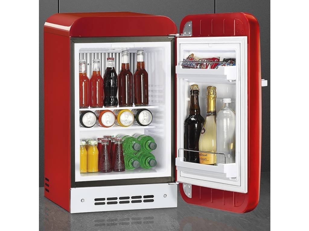 Minibar Smeg FAB5RRD5 červená pravý pánt