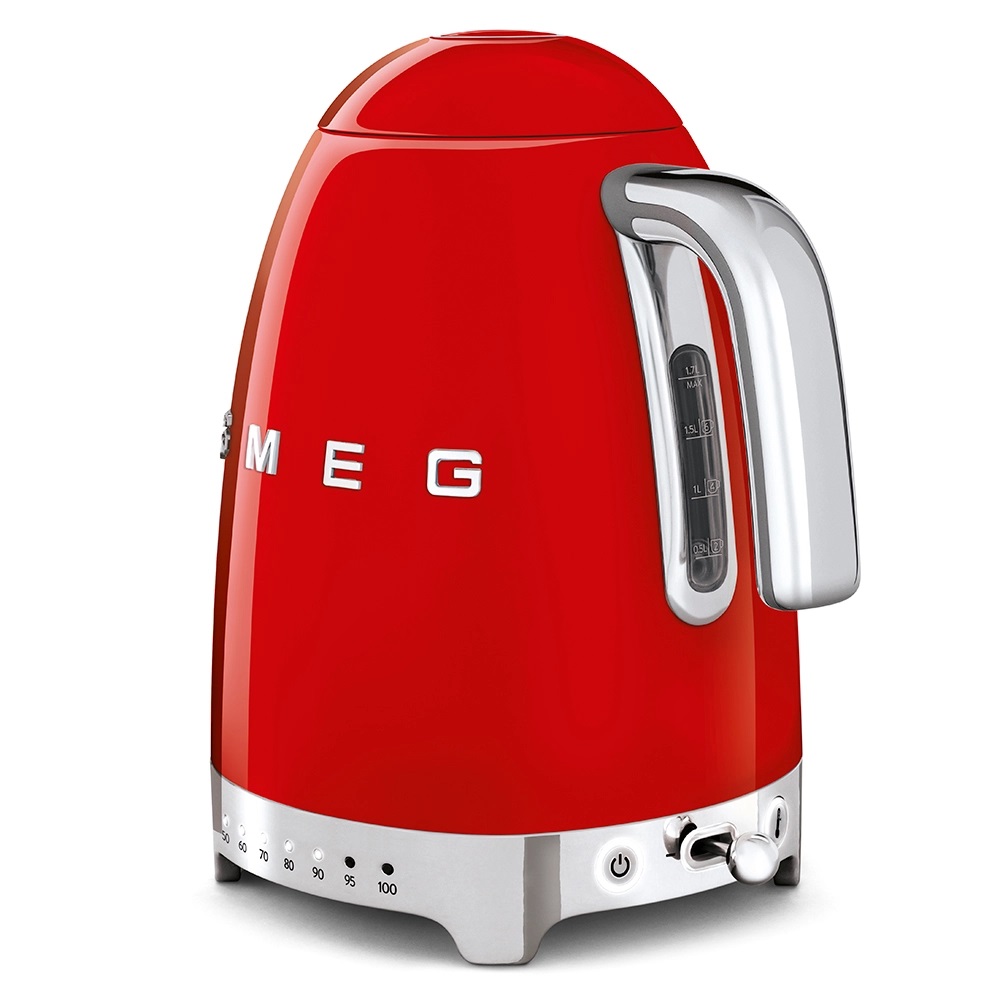 Rýchlovarná kanvica Smeg KLF04RDEU s variabilnou teplotou červená